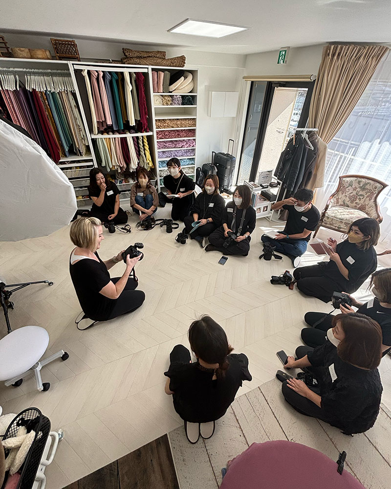 newborn photography workshops showing newborn posing safety